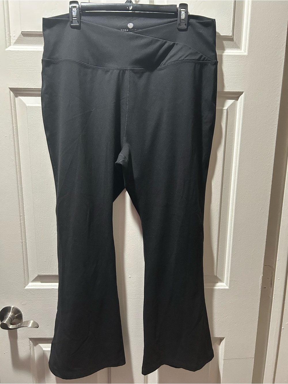 Yogalicious Lux Madison Crossover V-Front 7/8 Flared Legging Pant Size 3X